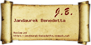 Jandaurek Benedetta névjegykártya